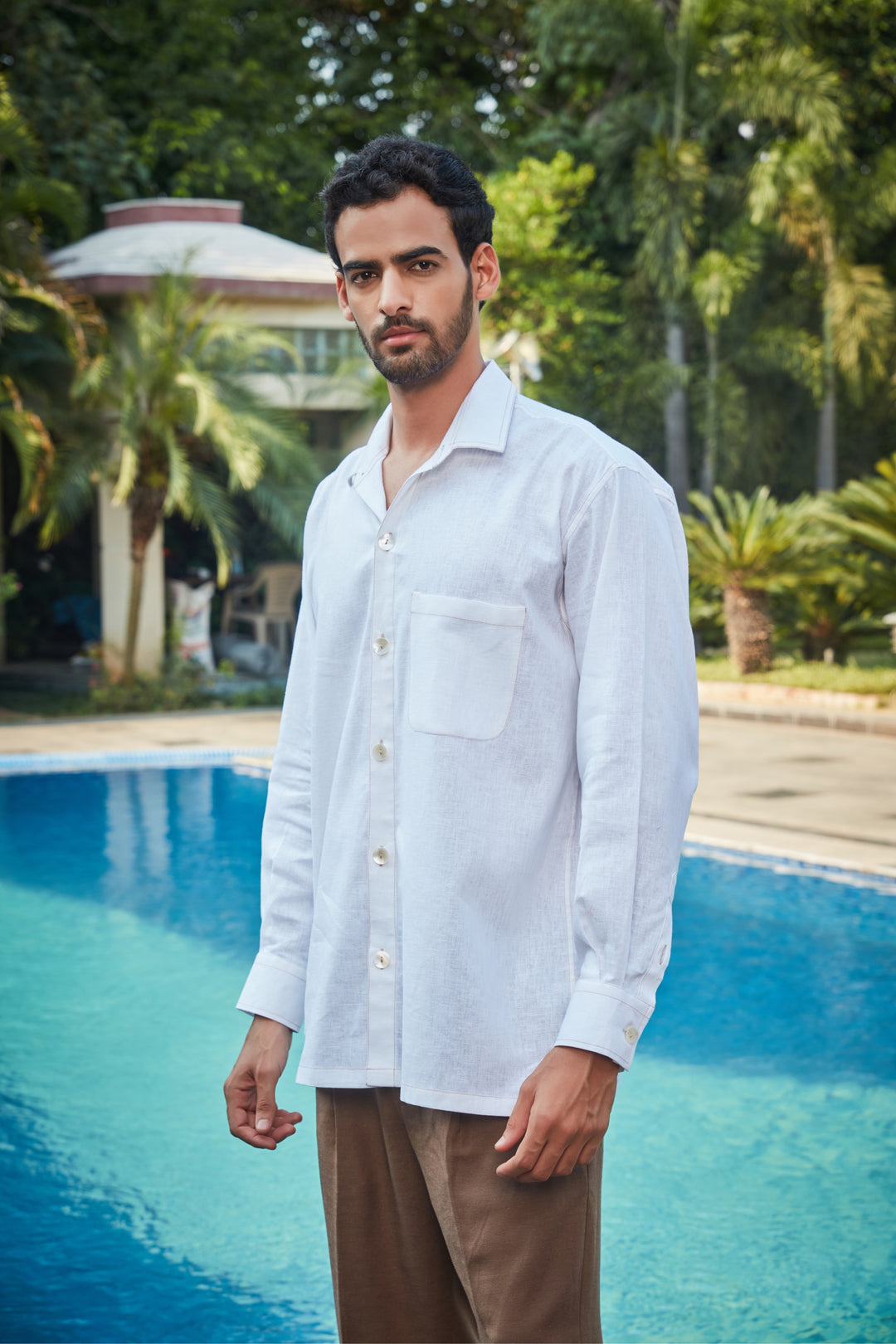 Arwin- White Linen Shirt - Bohame