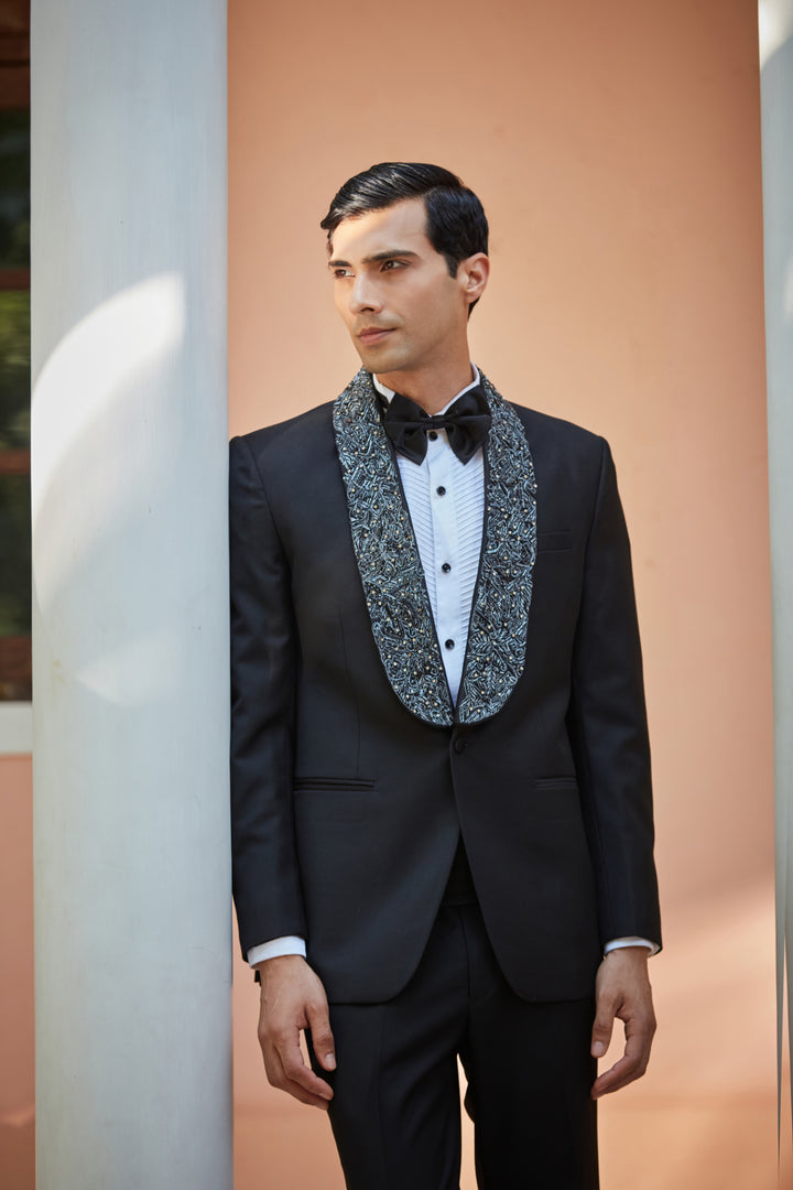 Phantom Embroidered Black Tuxedo