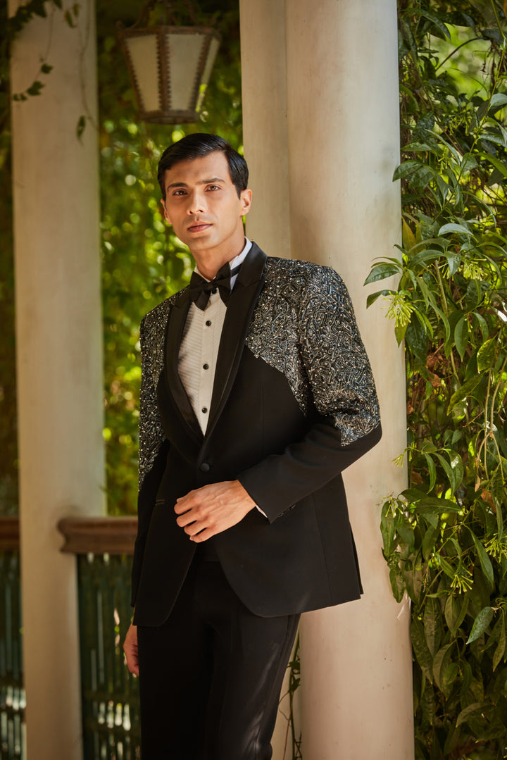 Alexander Embroidered Black Tuxedo