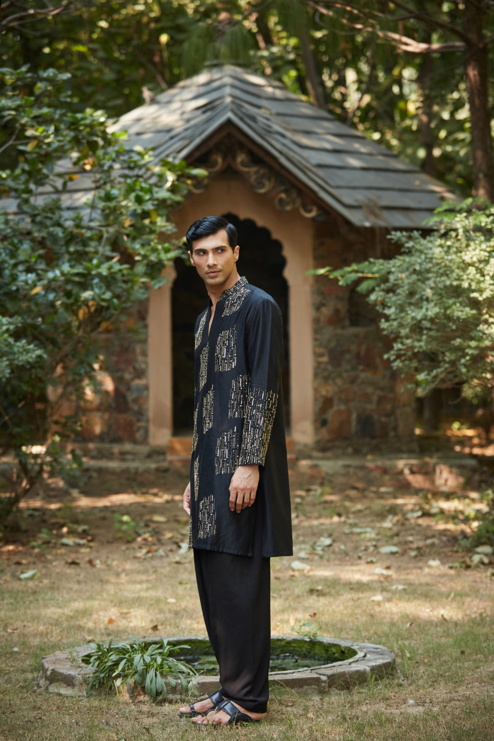 Kabir Black kurta Set