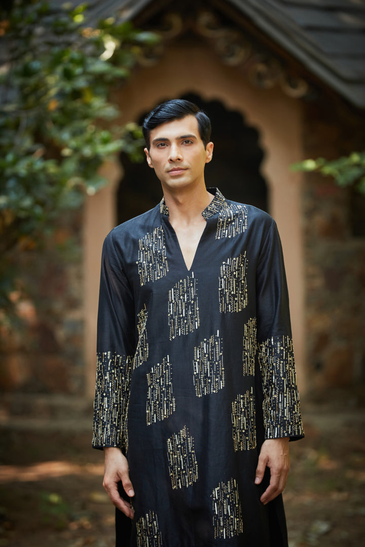 Kabir Black kurta Set