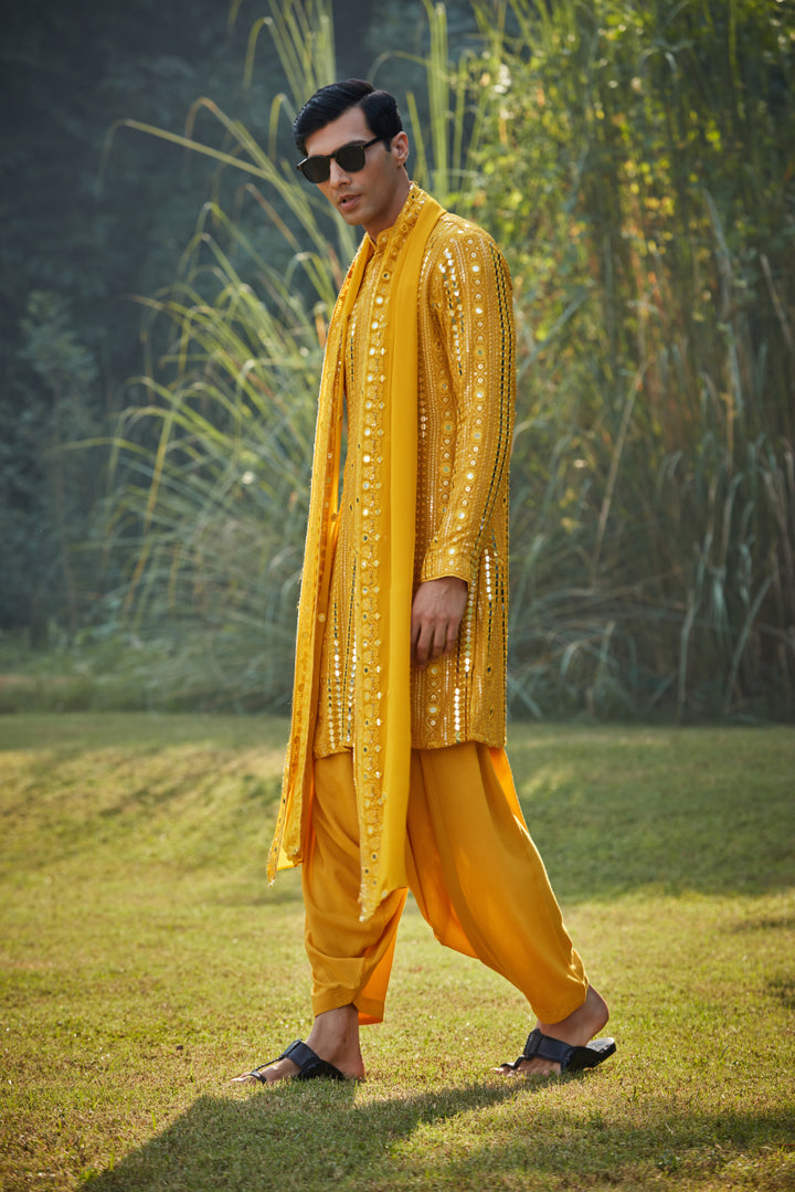 Ambrosia Mustard Kurta set