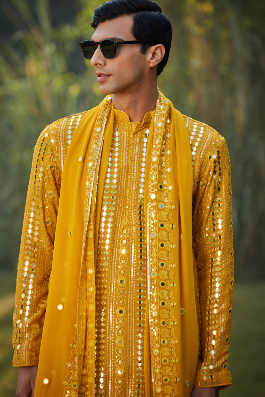 Ambrosia Mustard Kurta set