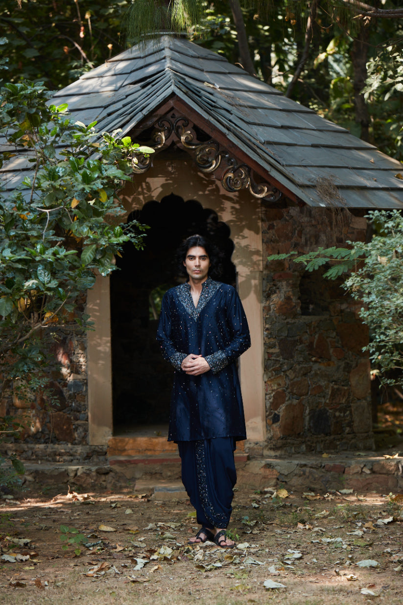 Iris Navy Blue Kurta