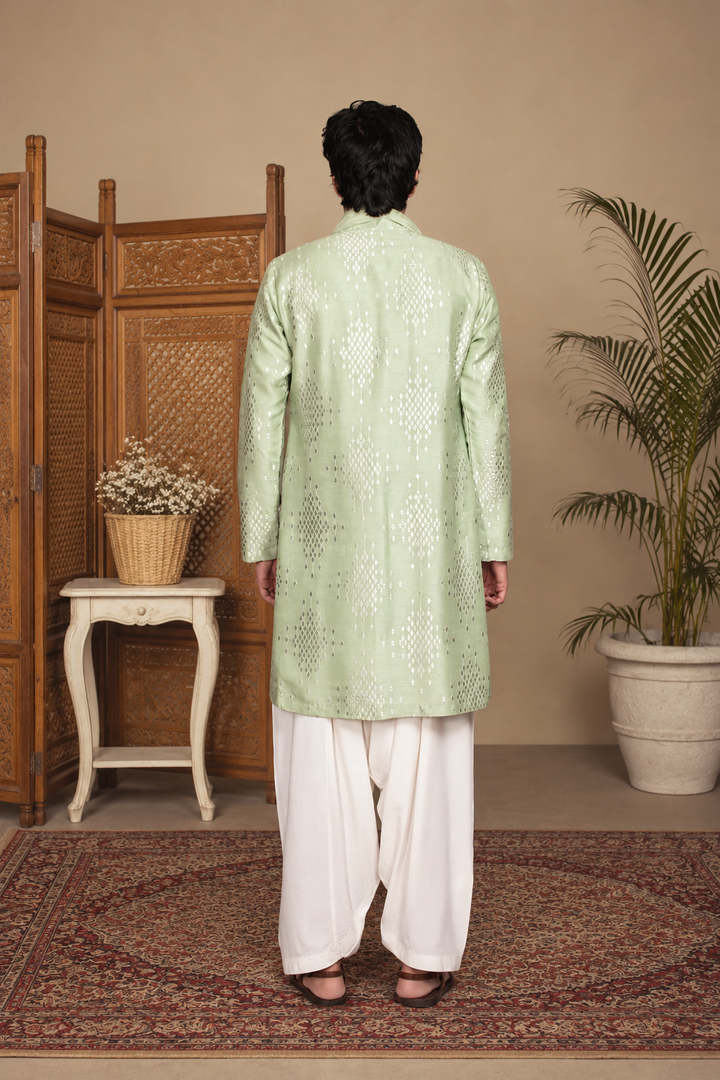 Mridu Kurta Set in Mint Green