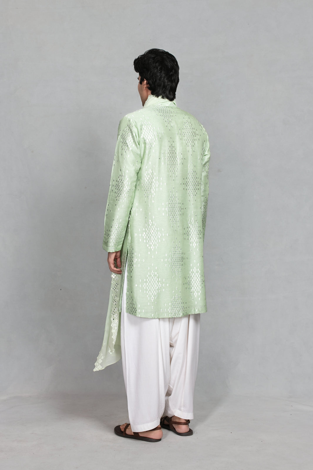 Mridu Kurta Set in Mint Green