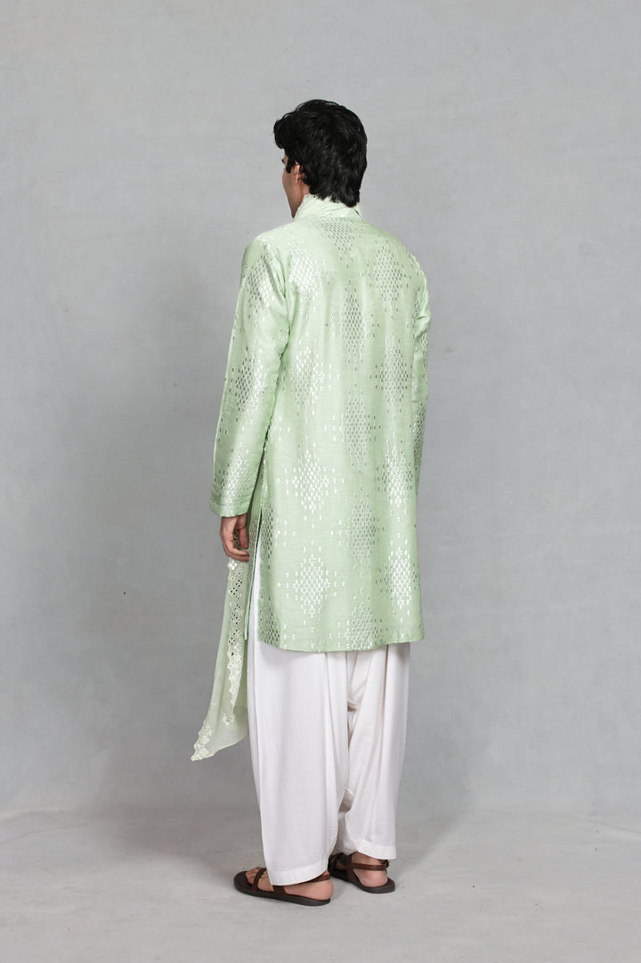 Mridu Kurta Set in Mint Green