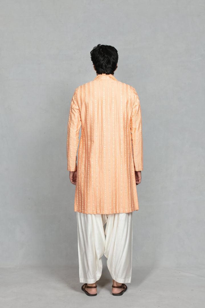 Kesari Kurta Set in Peach