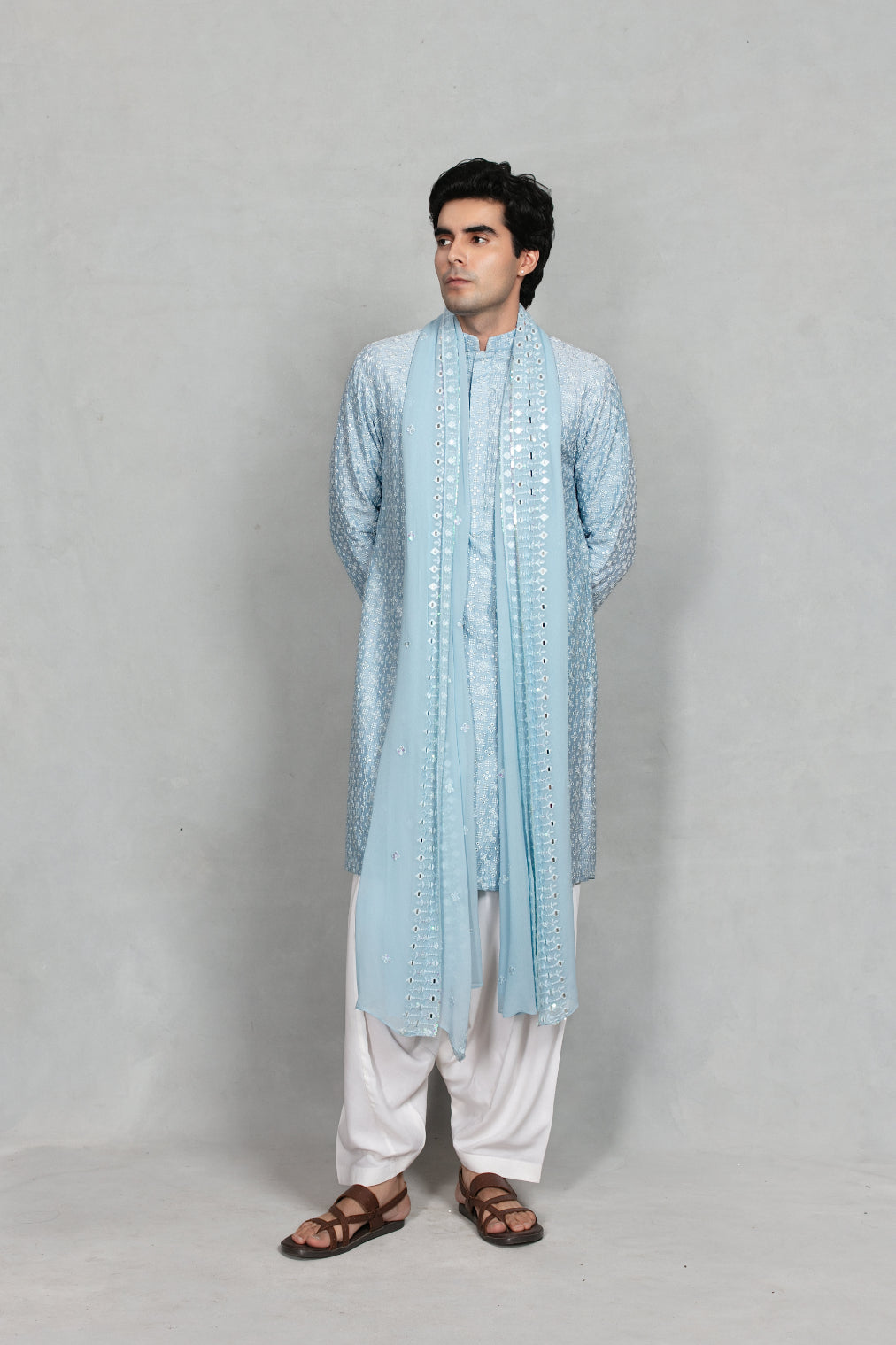 Archis Kurta Set in Light Blue