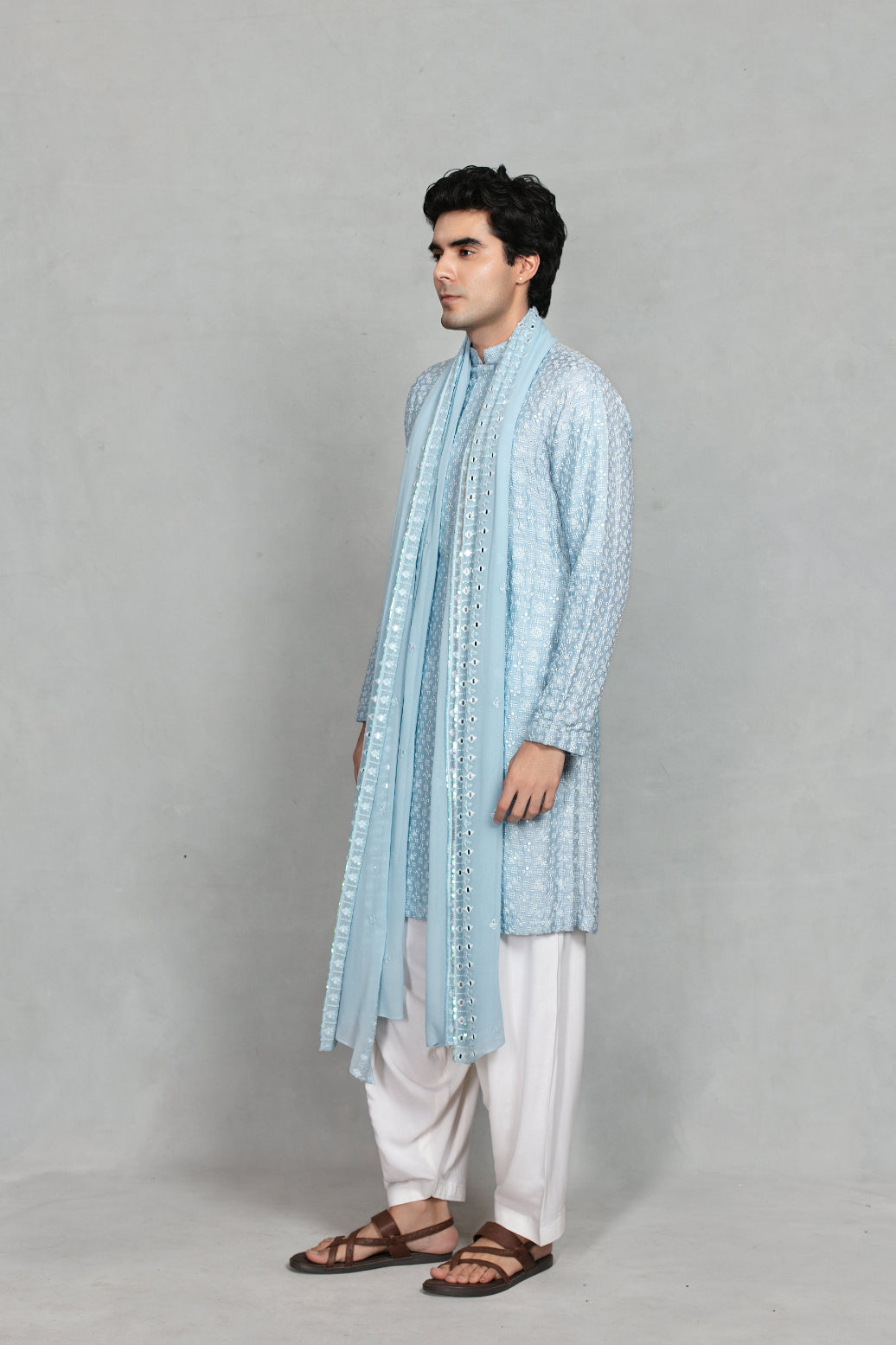 Archis Kurta Set in Light Blue