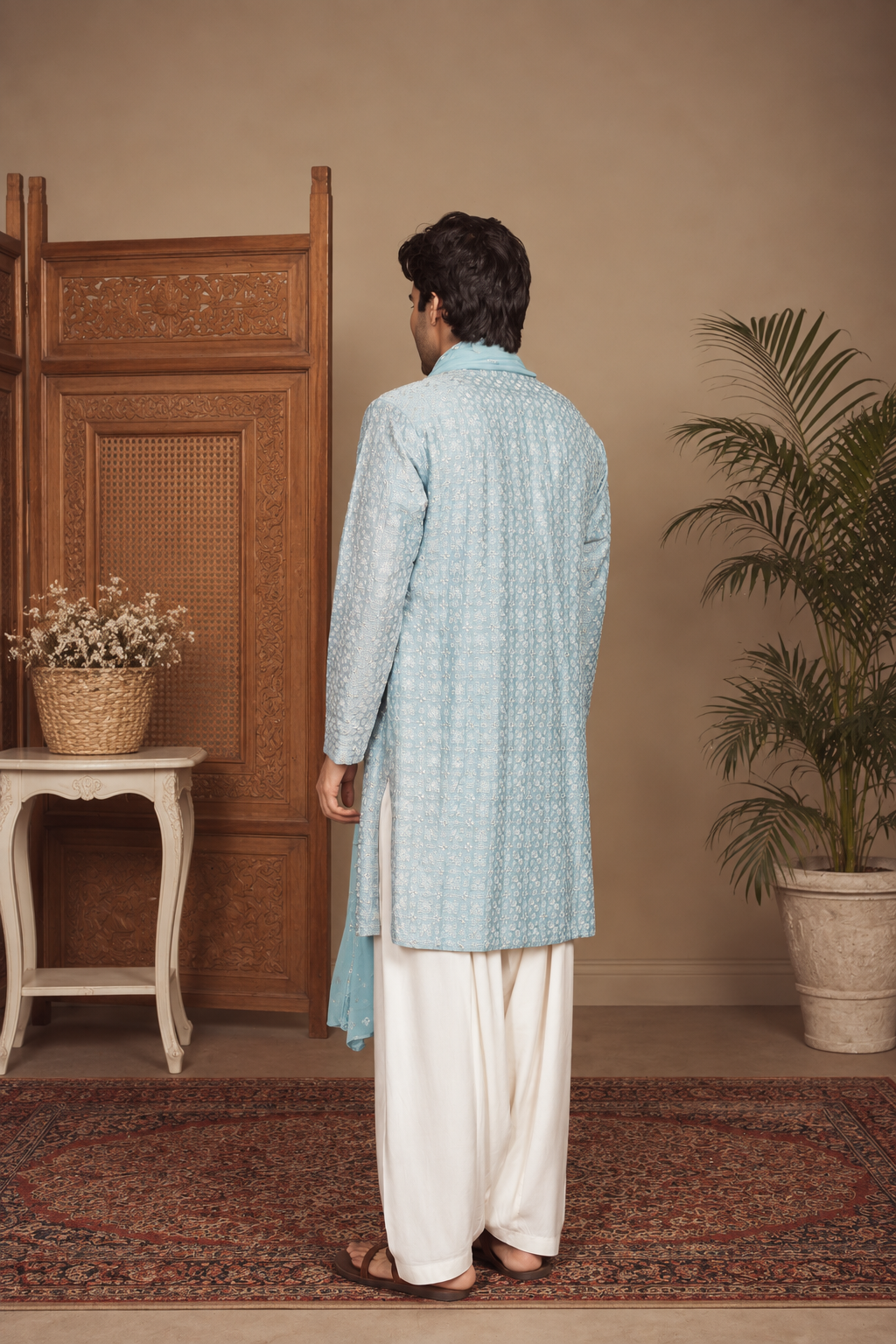 Archis Kurta Set in Light Blue