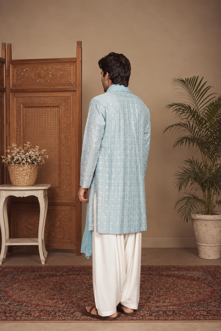 Archis Kurta Set in Light Blue