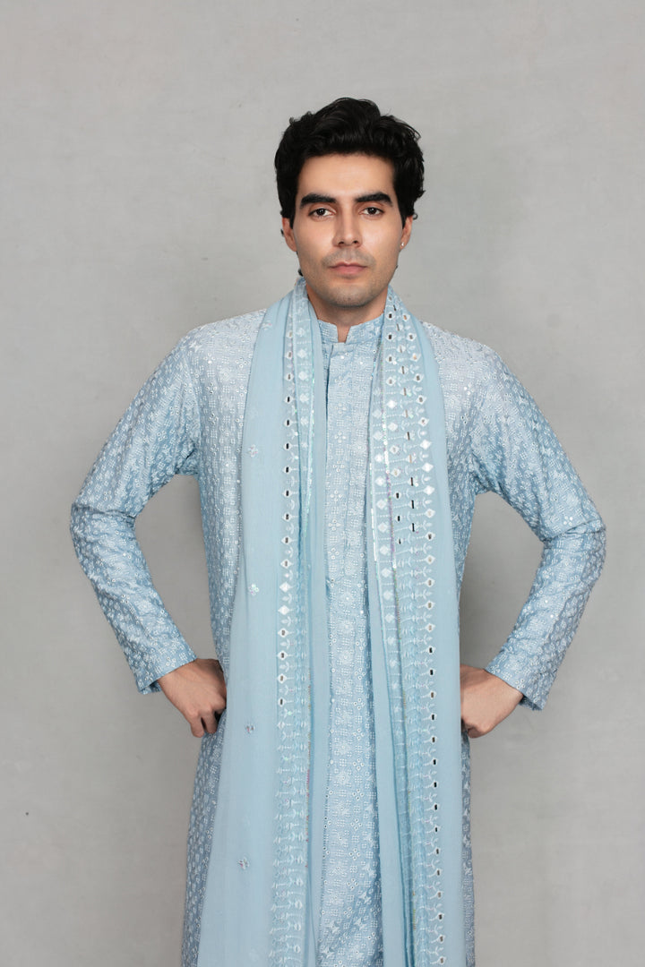 Archis Kurta Set in Light Blue