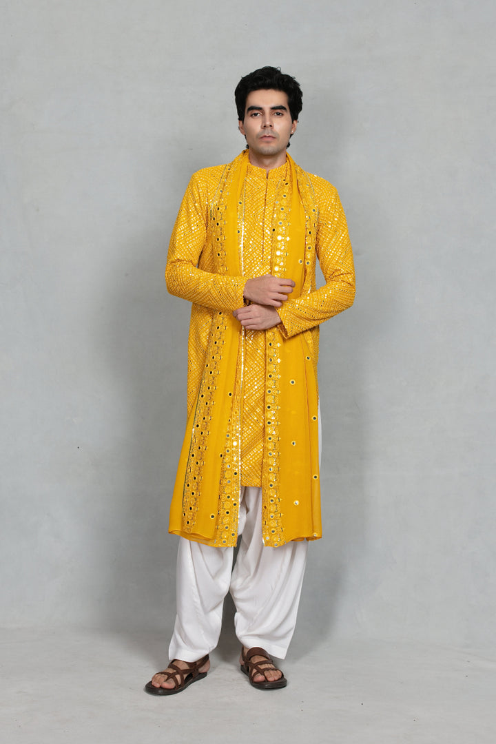 Arush Kurta Set in Yellow