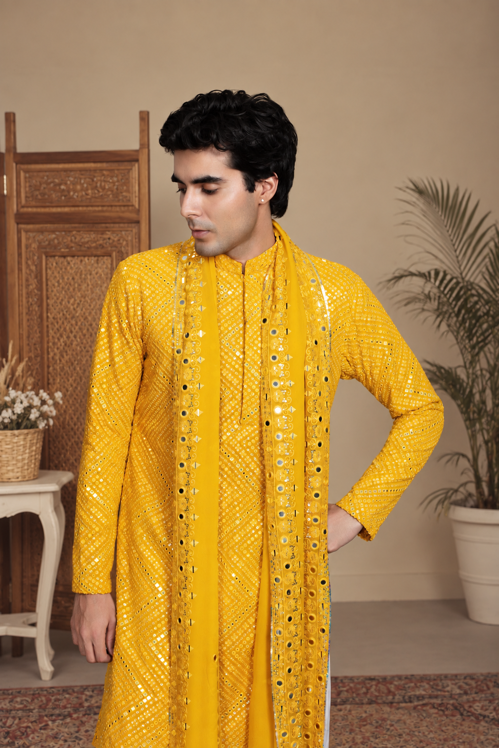 Arush Kurta Set in Yellow