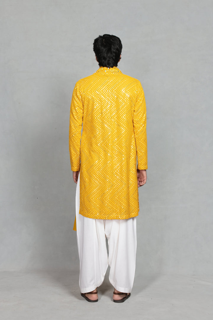 Arush Kurta Set in Yellow