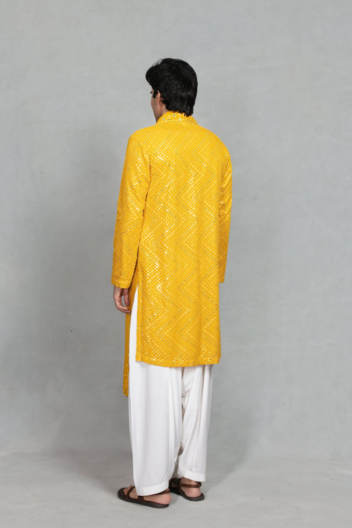 Arush Kurta Set in Yellow