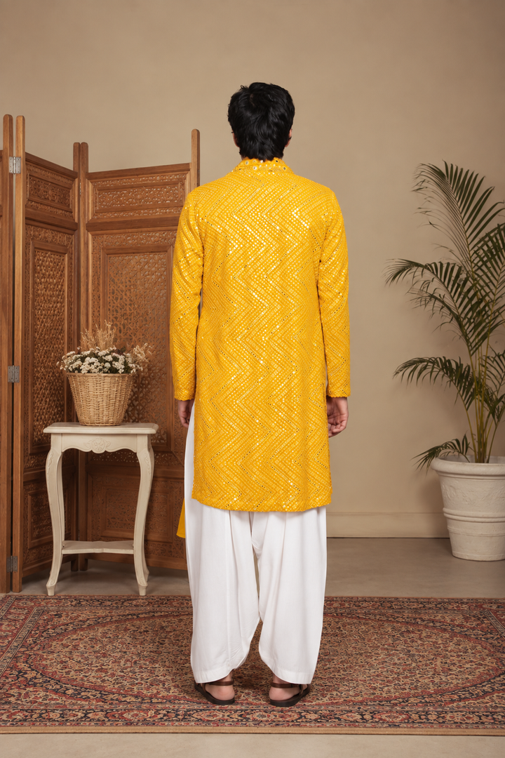 Arush Kurta Set in Yellow