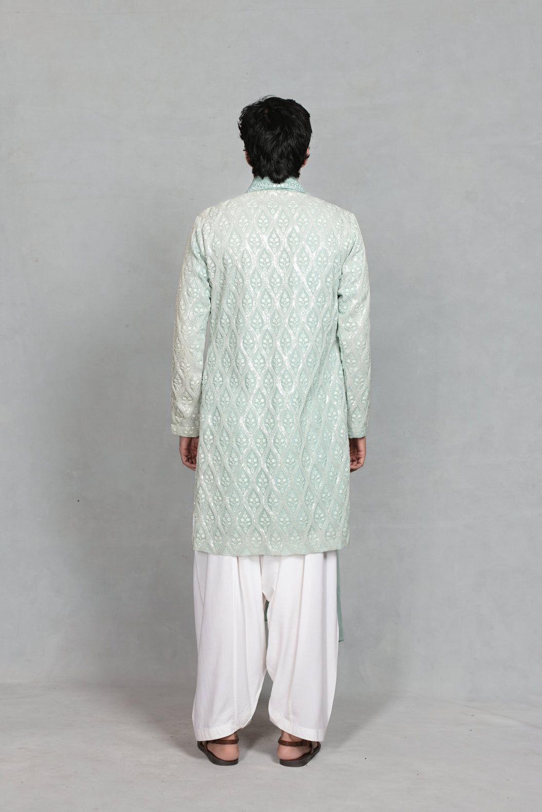 Aven Kurta Set in Mint Green