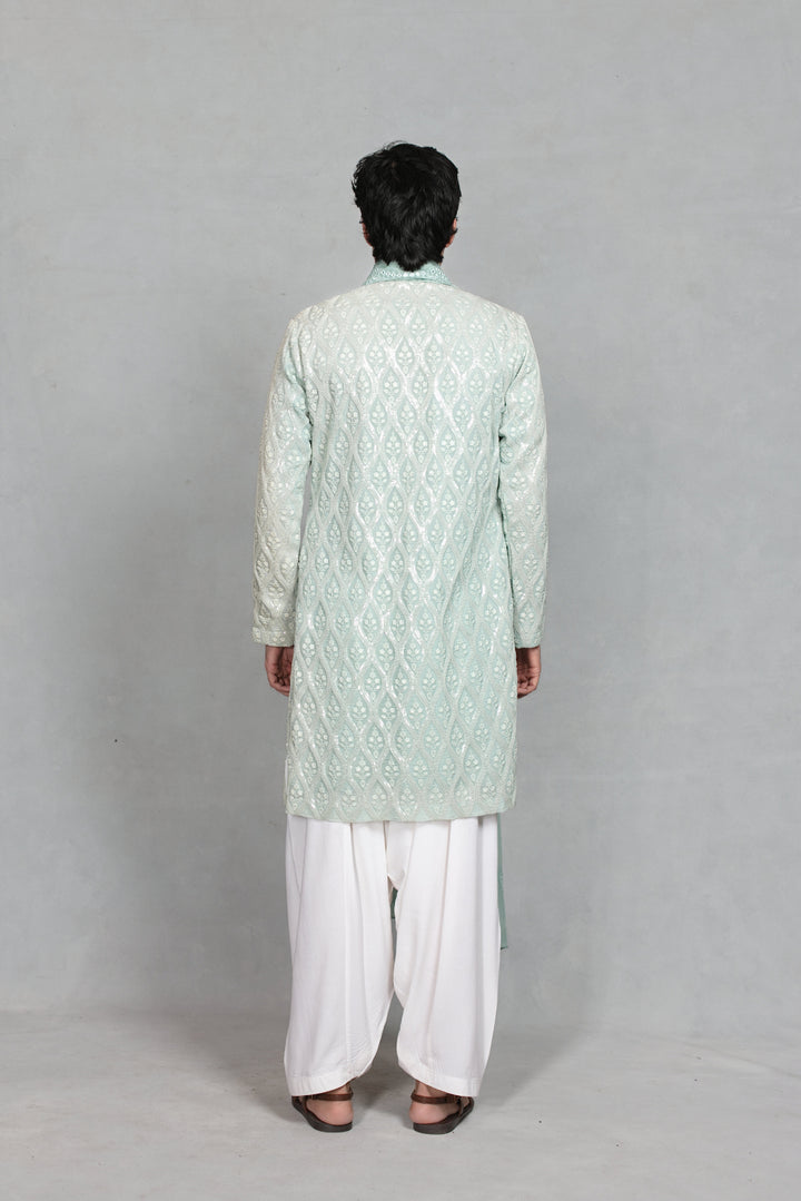 Aven Kurta Set in Mint Green