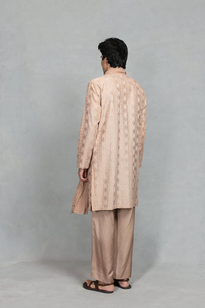 Sutra Kurta Set in Champagne