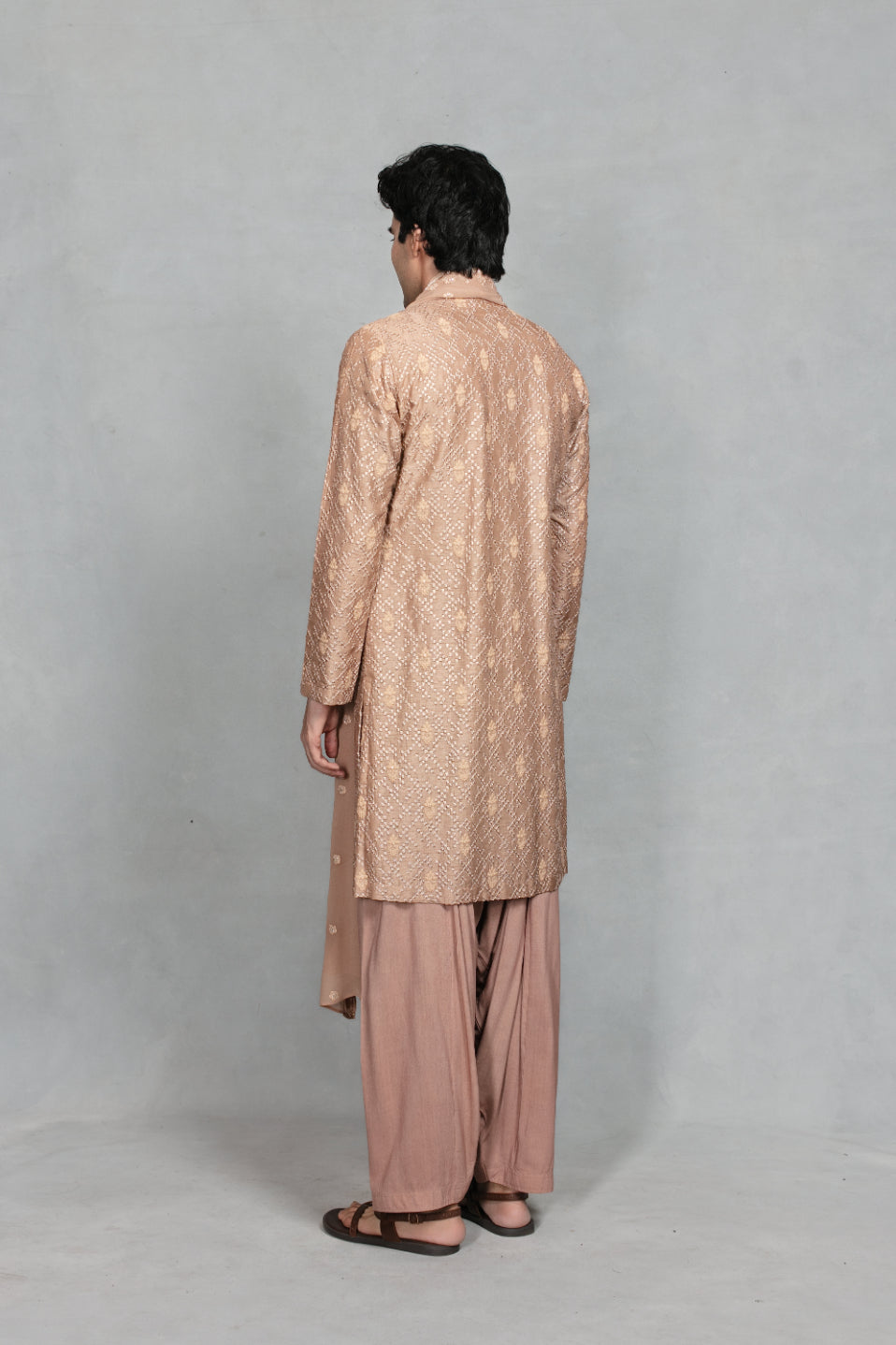 Ansh Kurta Set in Rose Gold