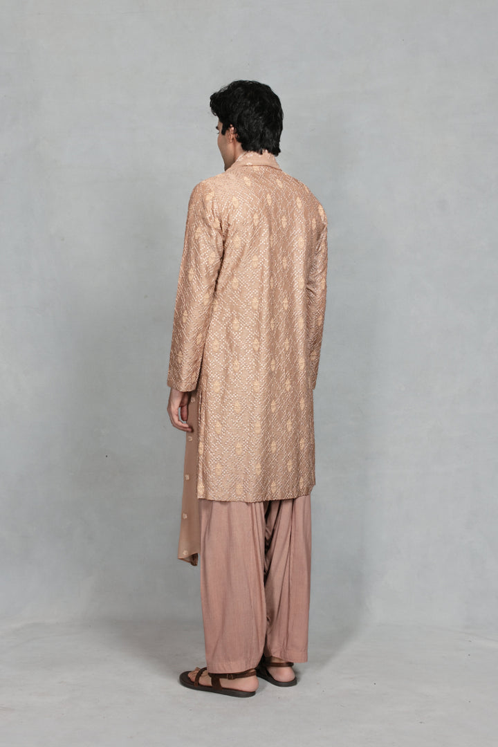 Ansh Kurta Set in Rose Gold
