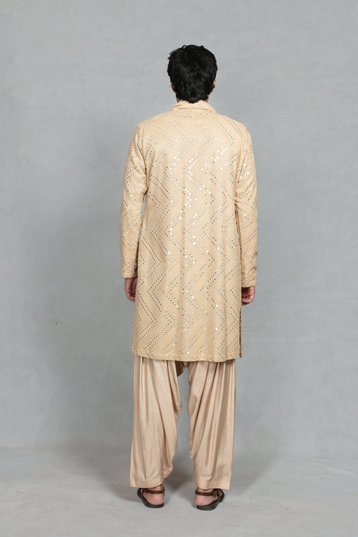 Aayam Kurta Set in Beige