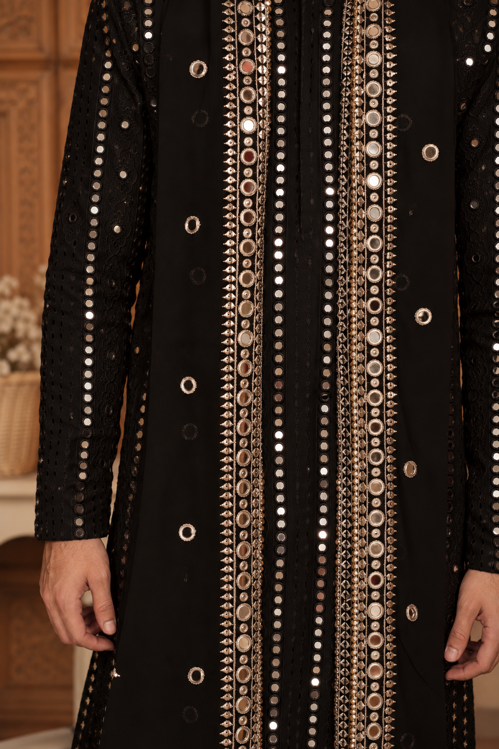 Aabha Kurta Set in Black