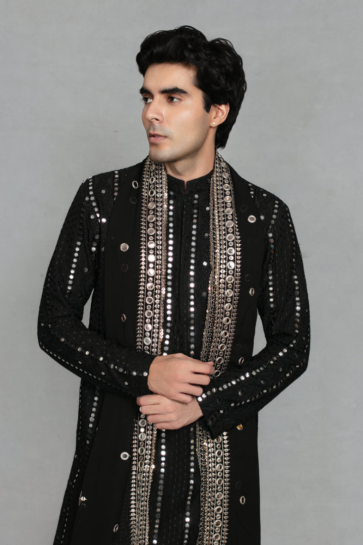 Aabha Kurta Set in Black