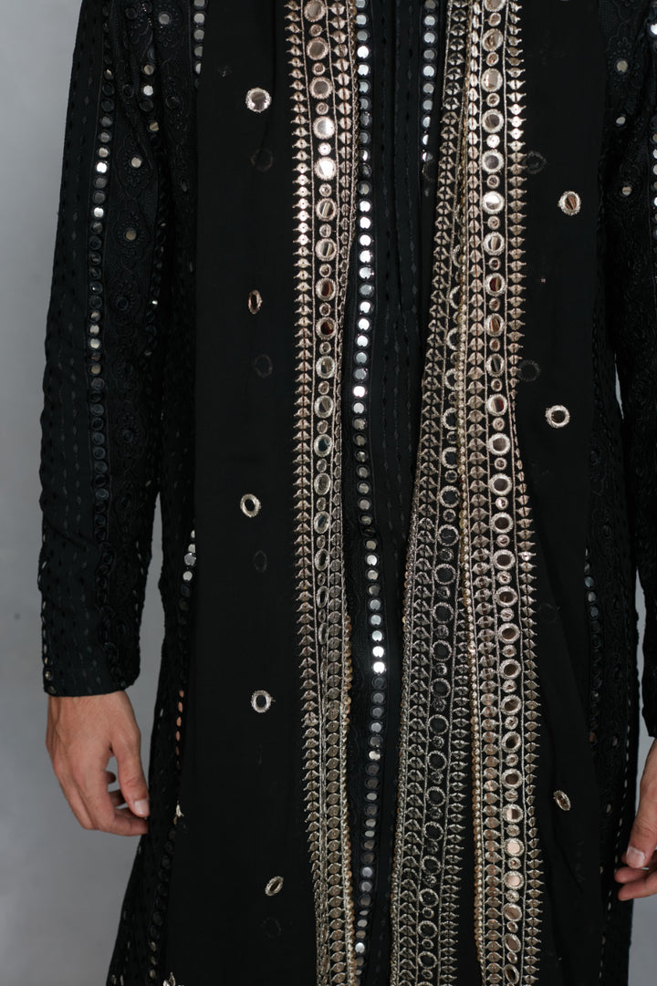 Aabha Kurta Set in Black