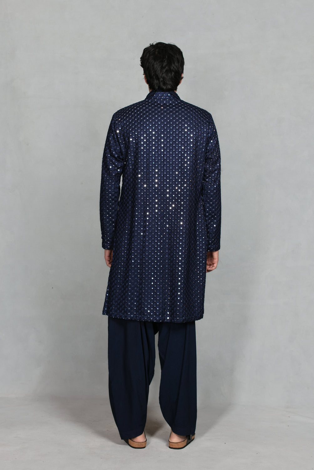 Aksh Kurta Set in Navy Blue
