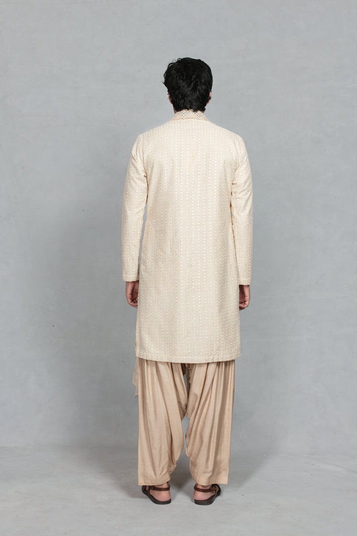 Shikhar Kurta Set in Beige