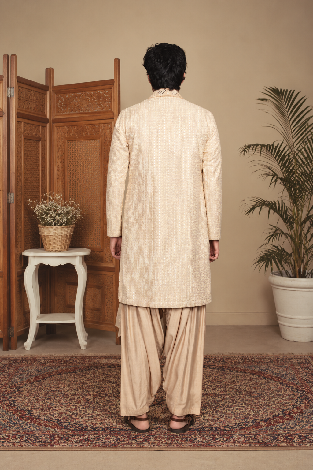 Shikhar Kurta Set in Beige