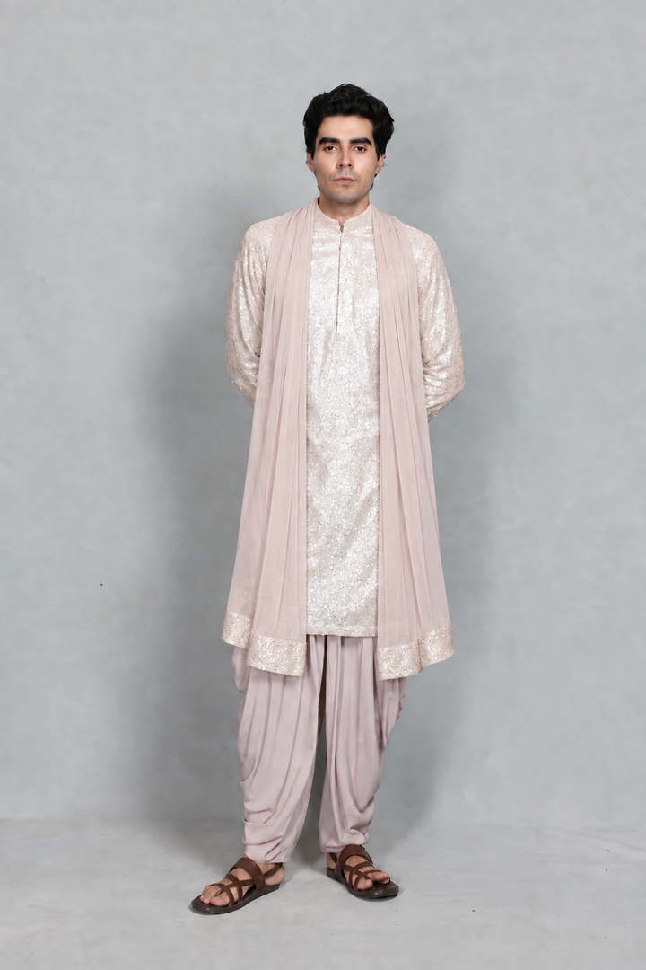 Antarik Kurta Set in Mauve
