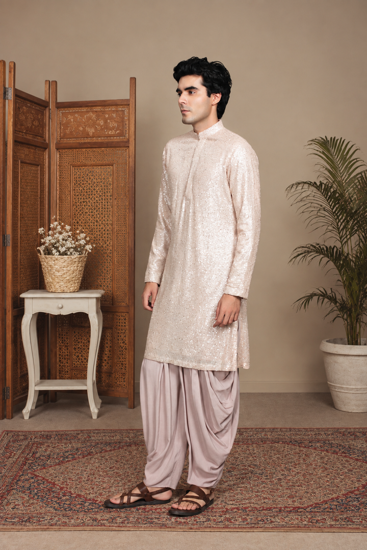 Antarik Kurta Set in Mauve