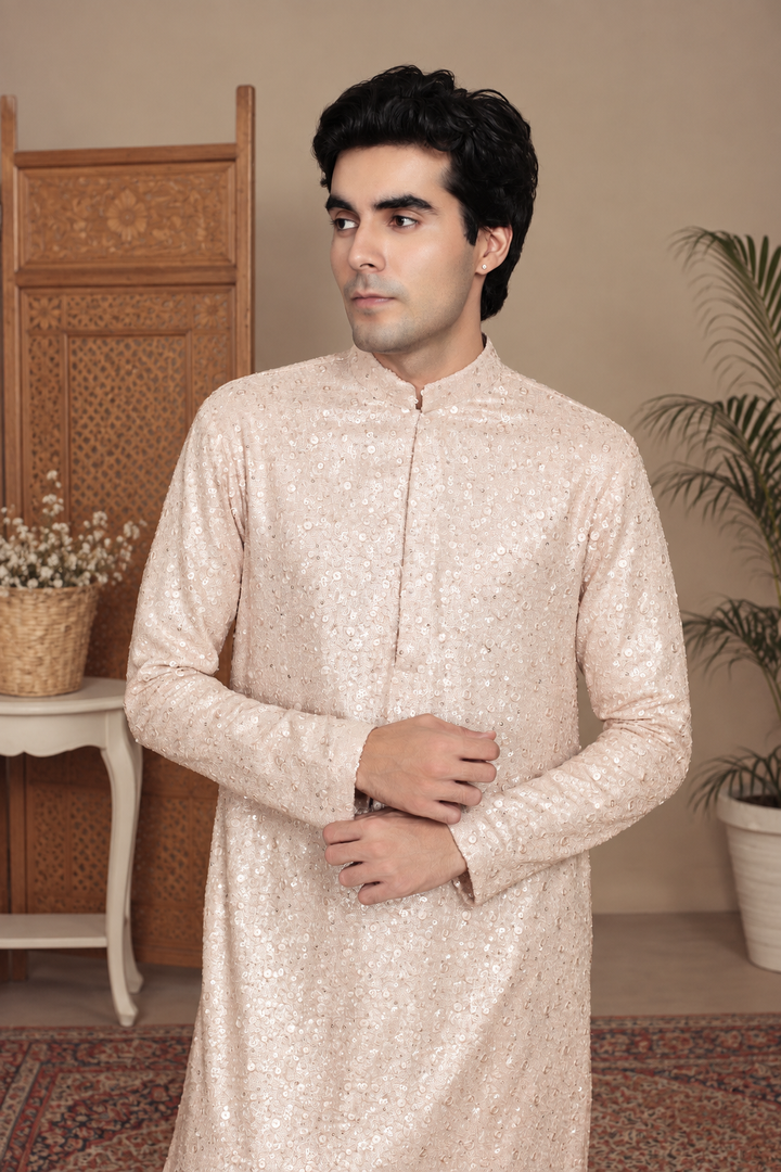 Antarik Kurta Set in Mauve
