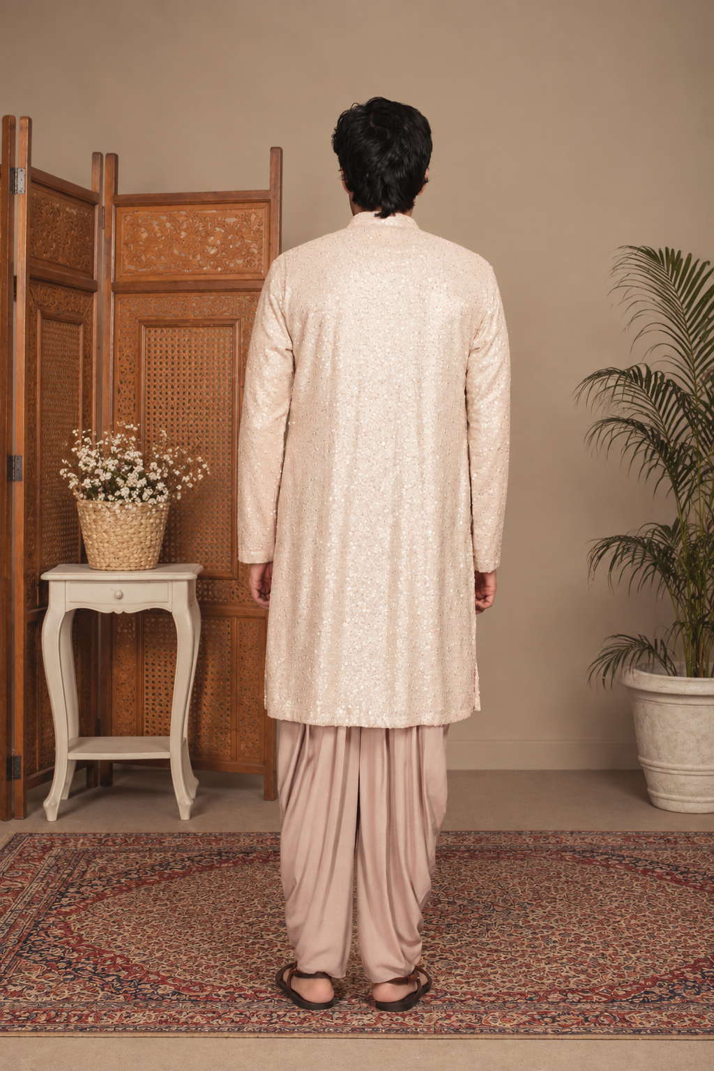 Antarik Kurta Set in Mauve