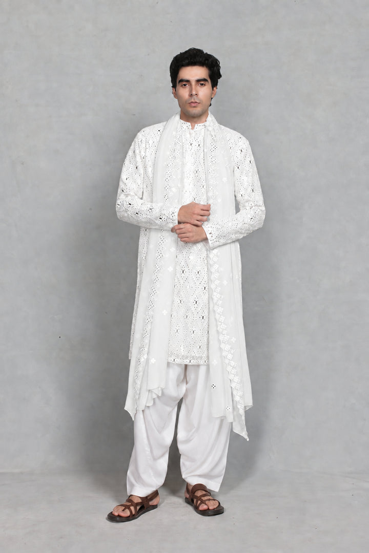 Saanidhya Kurta Set in Off-White