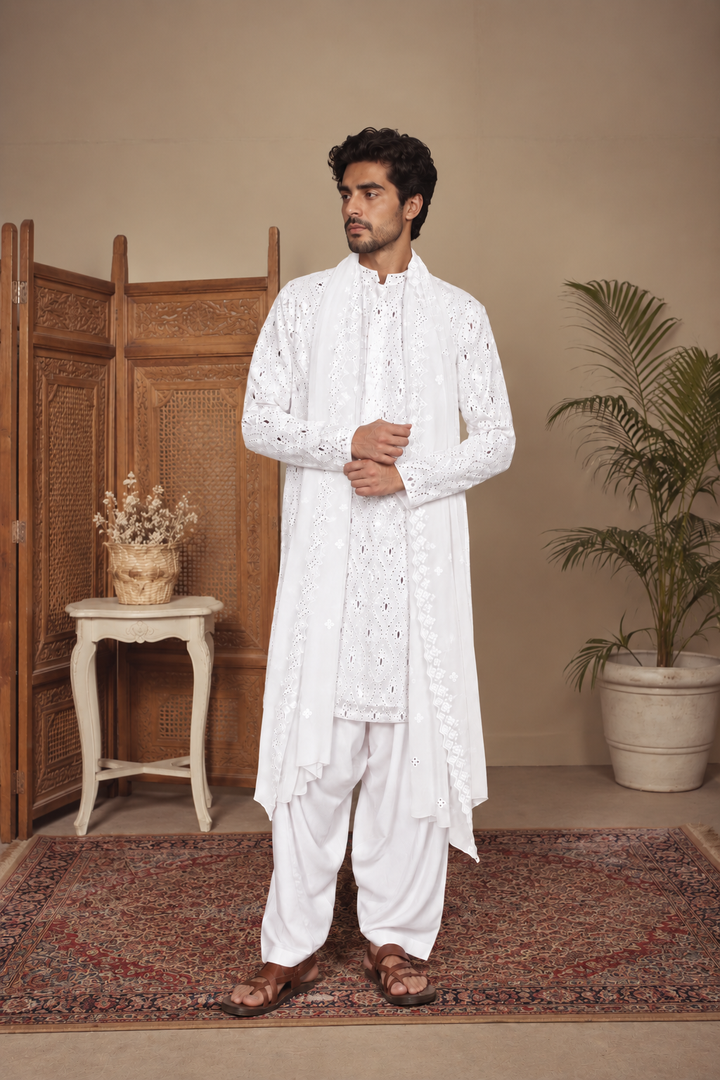 Saanidhya Kurta Set in Off-White