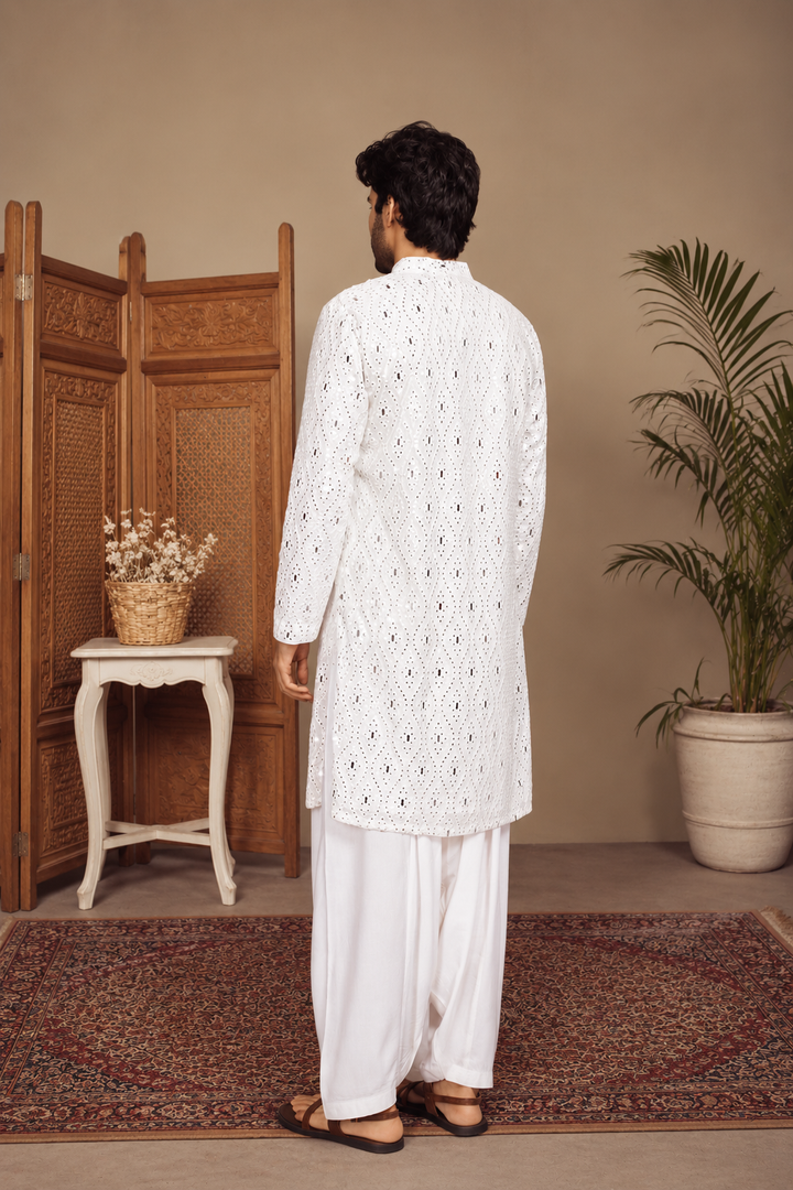 Saanidhya Kurta Set in Off-White