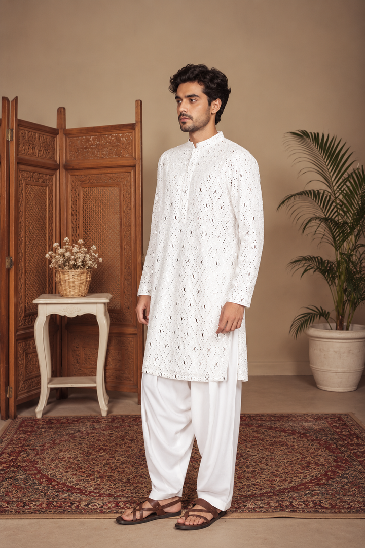Saanidhya Kurta Set in Off-White