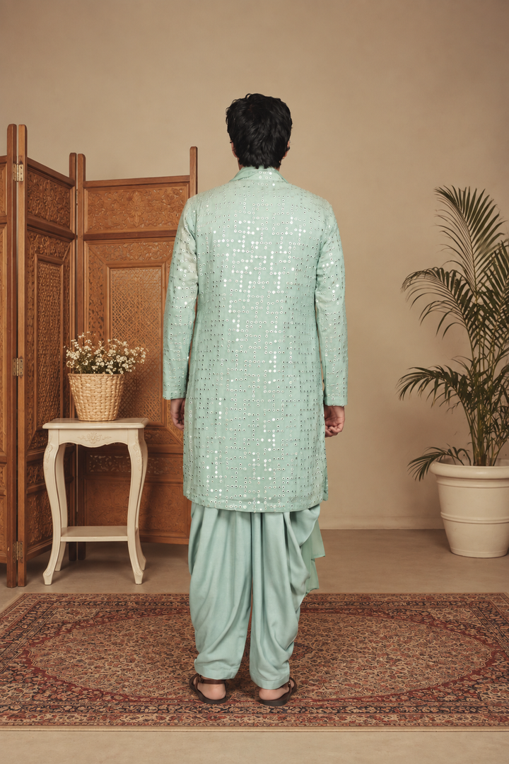 Neer Kurta Set in Mint Green