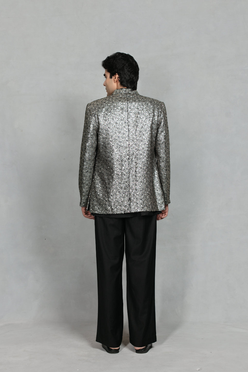 Raah Indo - Western Jacket Set in Black