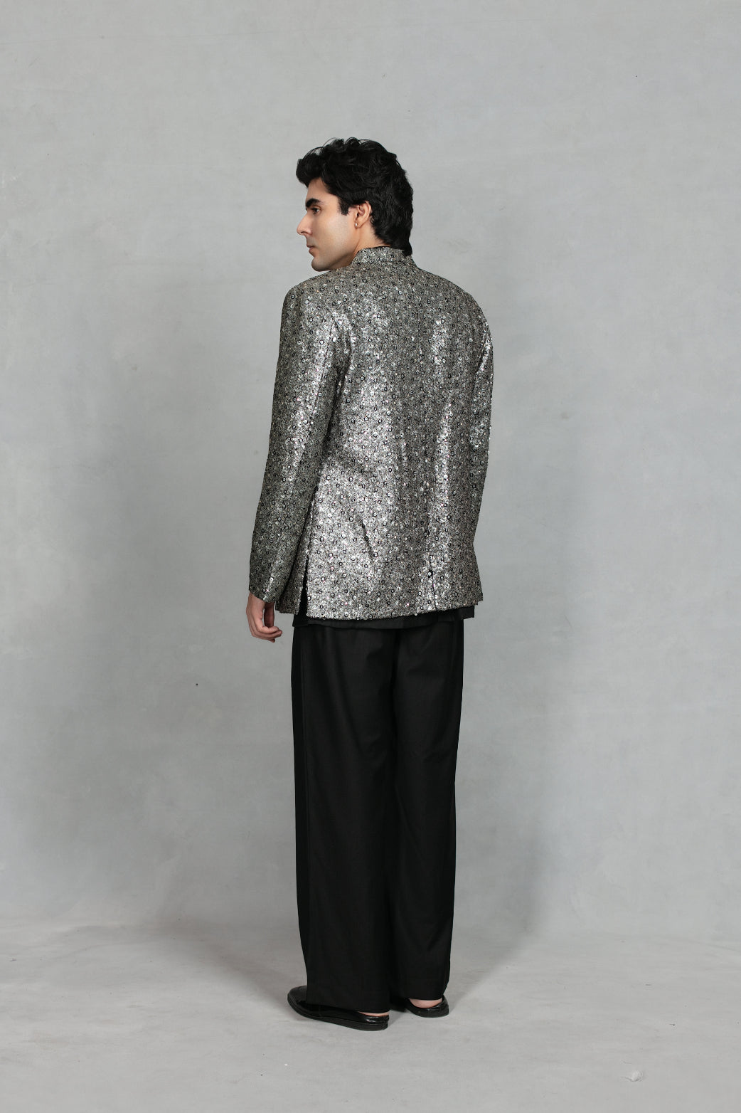 Raah Indo - Western Jacket Set in Black