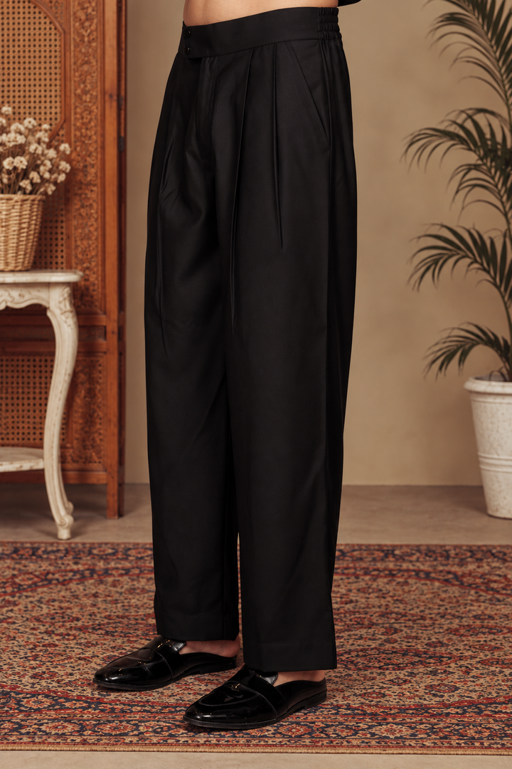 Raah Indo - Western Jacket Set in Black
