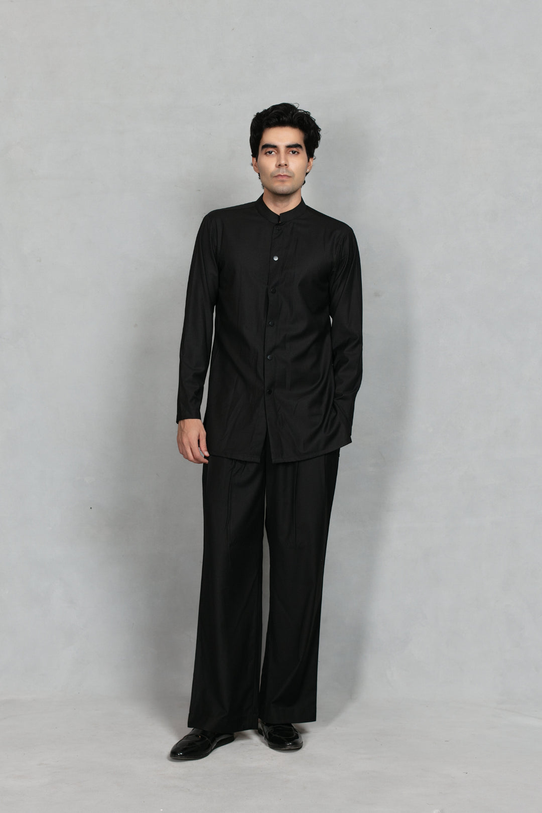 Raah Indo - Western Jacket Set in Black