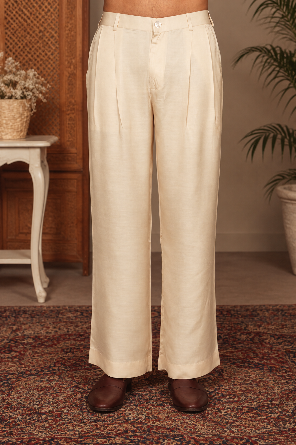 Kora Indo Western Jacket Set in Ivory
