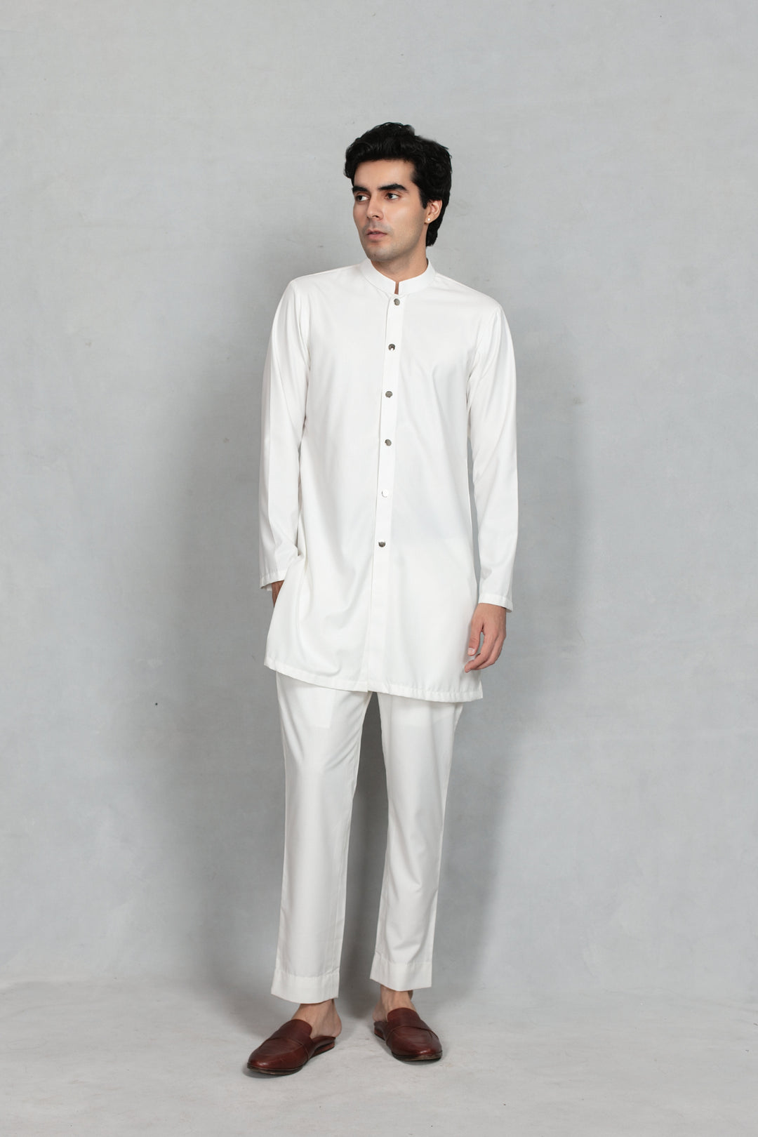 Vaayu Indo Western Jacket Set in White