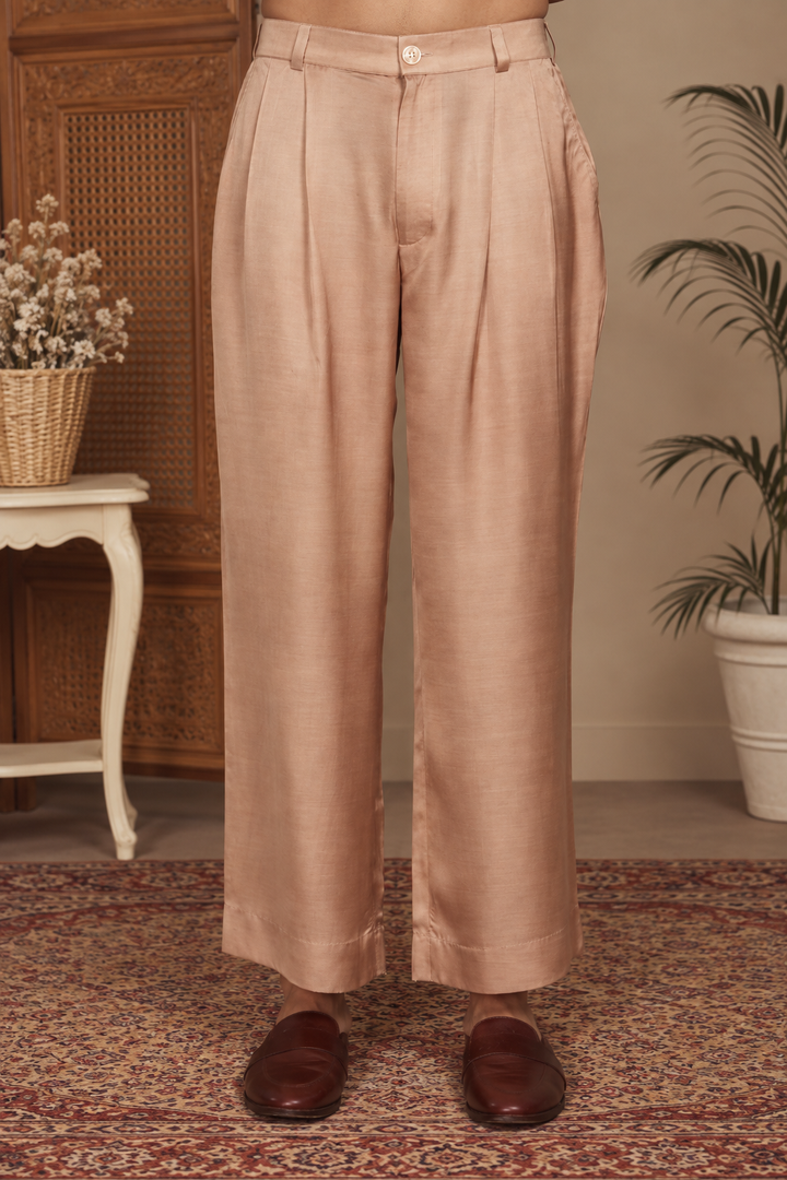 Udaan Indo Western Jacket Set in Rose Gold